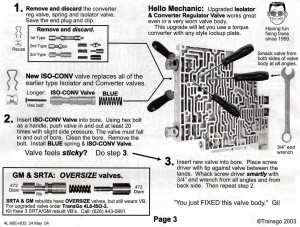 Transgo Shift Kit Instructions page 3