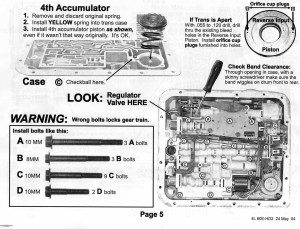 Transgo Shift Kit Instructions page 5