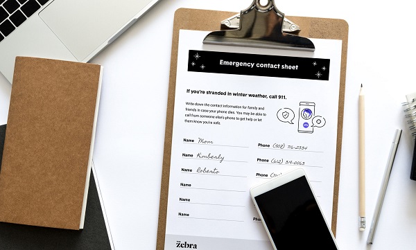 Emergency contact sheet download